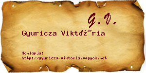 Gyuricza Viktória névjegykártya